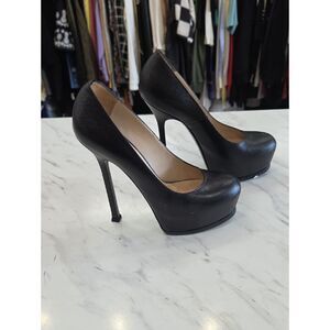 Yves Saint Laurent Black Platform Stiletto Pumps